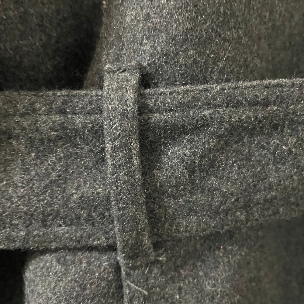 NEW York & Company Pea coat Gray Size Medium Belted and Double Breasted - Picture 6 of 10